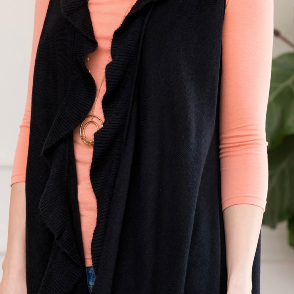 Knit Ruffle Cardigan - Picture 6 of 7